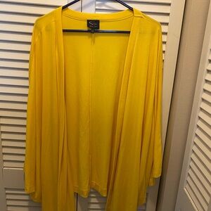 Serena Williams Bright Yellow Open-Front Cardigan